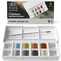 Cotman Watercolour 8 Half Pan Metallic Pocket Set