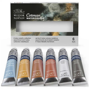 Cotman Watercolour Metallic Collection 6 Tubes Set