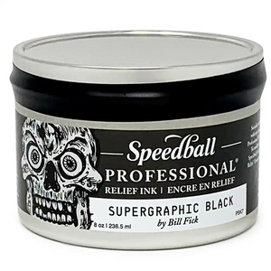 Speedball Professional Relief Ink 236ml (8oz) - Supergraphic Black