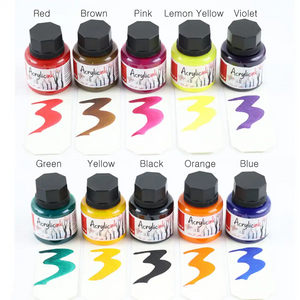 Isomars Acrylic Inks 10 Colour Set