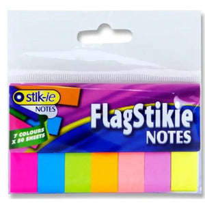 Stik-ie Notes 7x20 Sheet Flag Page Markers Neon