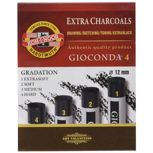 Koh-I-Noor Gioconda Charcoal Mixed Gradients 4 Pack