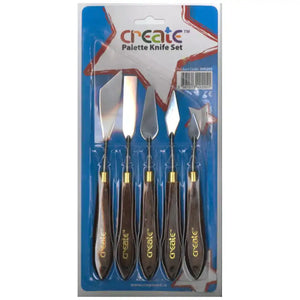 Create Metal Palette Knives 5 Assorted