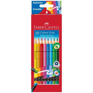 Faber Castell Erasable Grip Colour Pencils 10 Pack