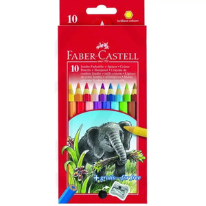 Faber Castell Jumbo Colouring Pencils 10 Pack