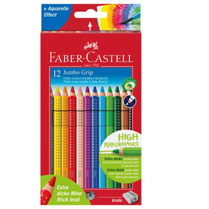 Faber Castell Jumbo Grip Colouring Pencils 12 Pack