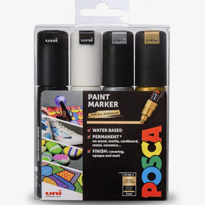 Posca PC-8K Bold Chisel Markers 4 Pack
