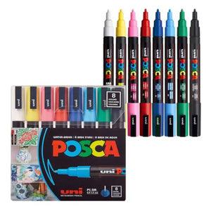 Posca PC-3M Fine Markers Standard Colours 8 Pack