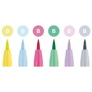 Faber Castell Pitt Artist Brush Pens Pastels 6 Pack