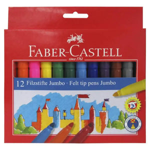 Faber Castell Jumbo Fibre-tip Markers 12 Pack