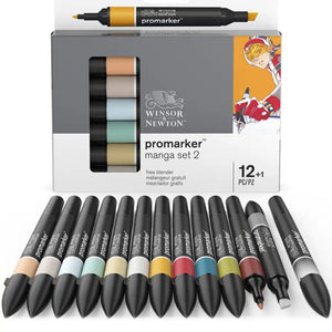 W&N Promarker 121 Manga Set 2 12 Pack