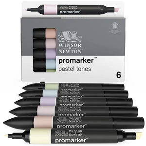 W&N Promarker Pastel Tones 6 Pack