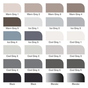 W&N Promarker Grey & Black Tones Wallet 24 Set