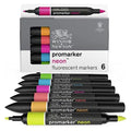 W&N Promarker Neon Fluorescent Shades 6 Pack