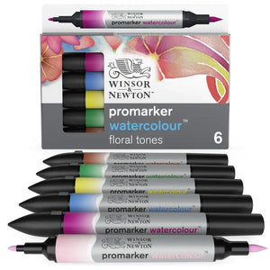 W&N Watercolour Marker Assorted Floral Tones 6 Packs