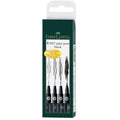 Faber Castell Artist Pitt Pens Black 4 Assorted Sizes
