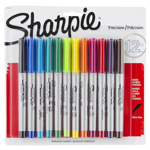 Sharpie Fine Markers 12 Assorted Colours
