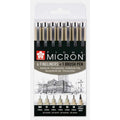 Sakura Pigma Micron Set 6 fineliners +1 Pigma Brush