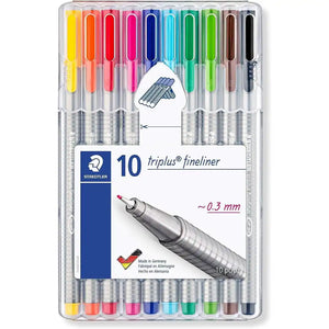 Staedtler Triplus Fineliner Assort Colours 10 Pack