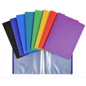 Supreme Pocket Display Book A4 10 Sleeves Assorted Colours
