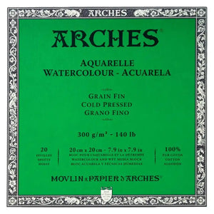 Arches Watercolour Paper Block 8x8inch NOT