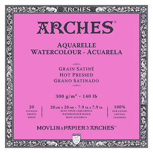 Arches Watercolour Paper 8x8inch Hot Pressed