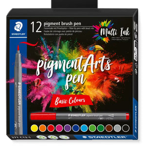 Staedtler Pigment Artists Brush Pens 12 Pack