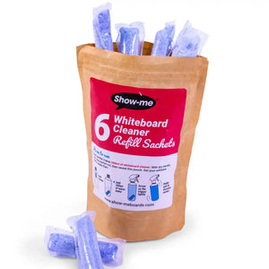 Show-me Whiteboard Cleaner Refill Sachets 6 Packs