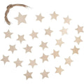 Rayher Wood Pendant Stars 24 Pack