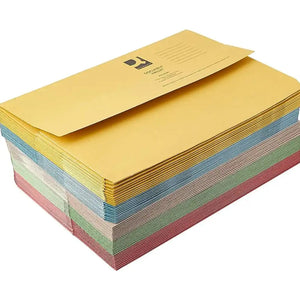 QConnect Doc Wallets Foolscap Assorted A4 50 Pack