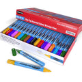 Show-me Drywipe Fine Tip Pens Assorted Colours 50 Pack