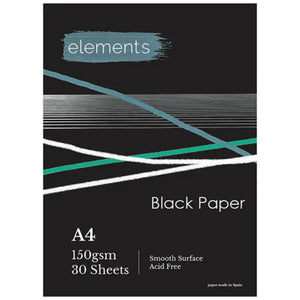 Elements Black Paper A4 150g 20 Sheets