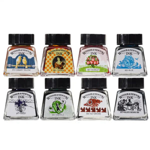 W&N Henry Drawing Ink 8x14ml Set