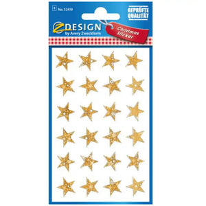Avery Creative Stickers Stars Shiny Gold