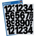 Avery Waterproof Stickers Black Numbers 25mm