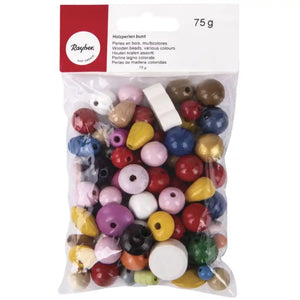Rayher Wood Bead Mix 75g