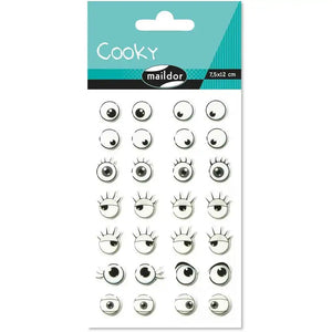 Cooky Eyes Design Stickers 7.5 x 12cm