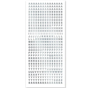 Rayher Stickers Alphabet Upper Case Silver