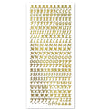 Uppercase Alphabet Stickers Gold