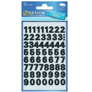 Avery Waterproof Stickers Black Numbers