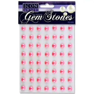 Icon Craft Self Adhesive Gem Stones Pearl Pink