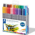 Staedtler Double-Ended Fibre Tip Pens 72 Pack Assorted Colours