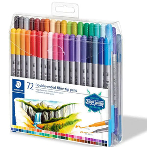 Staedtler Double-Ended Fibre Tip Pens 72 Pack Assorted Colours