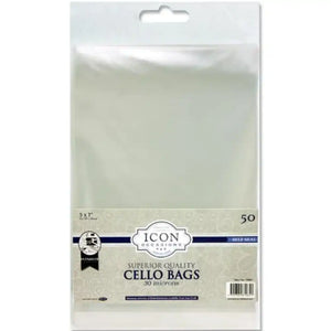 Icon Cello Bags 5x7inch Self Seal 50 Pack