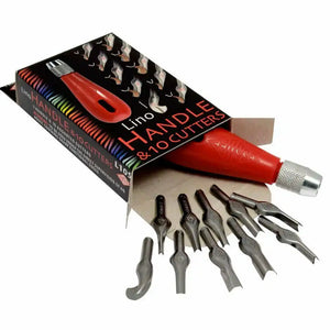 Essdee Lino Handle Set with 10 Cutter Styles