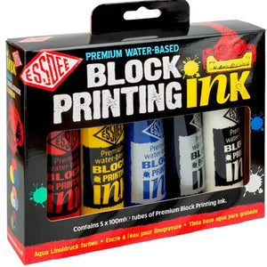 Primary Colours Block Printing Ink Set 5x100ml