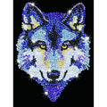 Painting by Numbers Wolf Sequin Art
