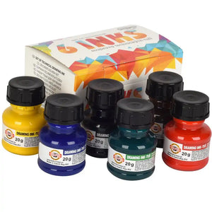 Koh-I-Noor Drawing Inks 6x20g Set