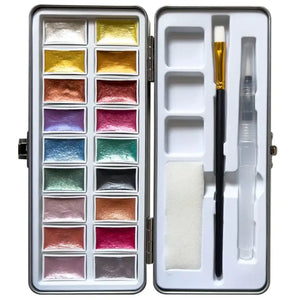 Elements Metallic Watercolour 18 Pan Set
