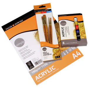 Daler Rowney Simply Acrylic A4 Art Set
